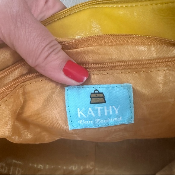 Kathy Van Zeeland Mustard Shoulder Bag with Silver Accents!NWOT! - Picture 10 of 10